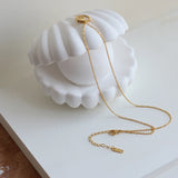 18k Rose Flower Shell Fritillary Round Clavicle Necklace Pendants Choker