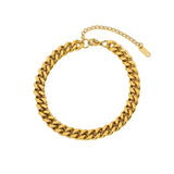 18k Chunky Hip Hop Cuban Anklet Summer Foot Bracelet