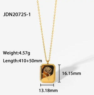 December Flower Jewelry Birth Flower Pendant Necklace - Family Gift