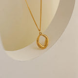 18k Glossy Irregular Sweater Chain Statement Necklace