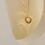 18k Glossy Irregular Sweater Chain Statement Necklace