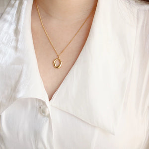 18k Glossy Irregular Sweater Chain Statement Necklace