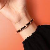 18k Leather Rope Chain Bracelet Bangles Personalized Woven Bracelet