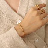 18k Geometric Twist Bracelet Necklace Set