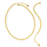 18k Geometric Twist Bracelet Necklace Set