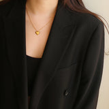 Hollow Heart Pendant Necklace Long Chain Clavicle Jewelry Gift