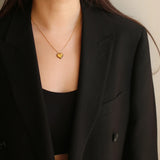 Hollow Heart Pendant Necklace Long Chain Clavicle Jewelry Gift