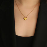 Hollow Heart Pendant Necklace Long Chain Clavicle Jewelry Gift