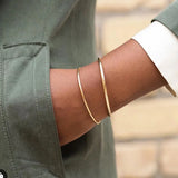18k Minimalist Cuff Bracelets Unisex Pulseras Couple Jewelry