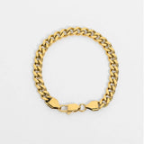 Minimalist Cuban Chain Bracelet Bangle 6mm Thick Lobster Clasp