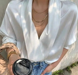 18k Multilayer Snake Bone Chain Necklace for Women