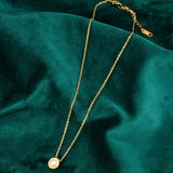 18k Minimalist Pearl Clavicle Chain Necklace for Female