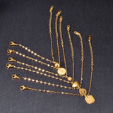 18k Minimalist Smile Queen Heart Charms Bracelet Bangle Chain Bracelet For Women