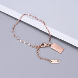 18k Minimalist Smile Queen Heart Charms Bracelet Bangle Chain Bracelet For Women