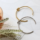 18k Minimalist Tie Knot Bangle Bracelet for Women