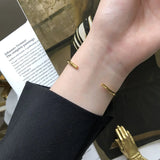 18k Minimalist Tie Knot Bangle Bracelet for Women