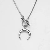 18k OT Buckle Sparkling Clavicle Chain Necklace