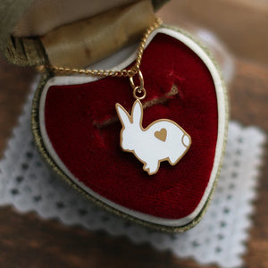 Rabbit Animal Pendant Necklace Long Chain Clavicle Necklace For Female