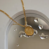 Hand Drawn Lines Flowers Necklace For Female Bijoux Jewelry