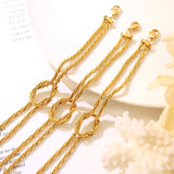 18k Geometric Knot Bracelet Bangle Jewelry