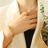 18k Geometric Knot Bracelet Bangle Jewelry