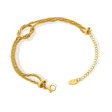 18k Geometric Knot Bracelet Bangle Jewelry