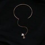 18k Tassel Chain Open Bracelet Bangle Cuff for Female Jewelry