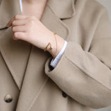 18k Tassel Chain Open Bracelet Bangle Cuff for Female Jewelry