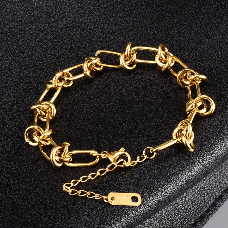 18k Thorns Wire Men Bangle Bracelet Geometric Open Cuff