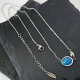 18k Vintage Stone Pendant Clavicle Chain Necklace