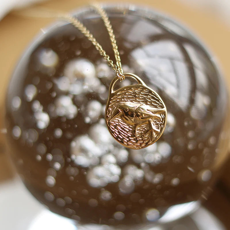 Whale Bird Double Sided Clavicle Necklace Circle Charm Choker Love...