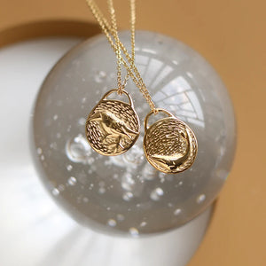 Whale Bird Double Sided Clavicle Necklace Circle Charm Choker Love...