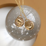 Whale Bird Double Sided Clavicle Necklace Circle Charm Choker Love...