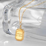 18k Love Charm Necklace Geometric Clavicle Chain Jewelry
