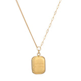 18k Love Charm Necklace Geometric Clavicle Chain Jewelry
