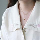 18k Y Chain Clavicle Necklace Pendants Metal Ball Tassel Round Beads Necklace