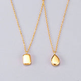 18kGold Big Dipper CZ Zircon Clavicle Necklace Pendant Square Drop Water Charm