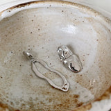 925 Silver Asymmetrical Drop Earrings Minimalist Dangle Earrings