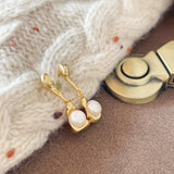 925 Silver Baroque Pearl Drop Earrings Dangle Female Jewelry