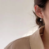 925 Silver Baroque Pearl Drop Earrings Dangle Female Jewelry