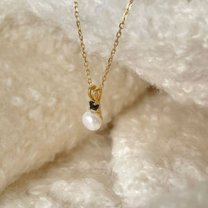 925 Silver Zircon Pearl Necklace Pendant for Lover Jewelry