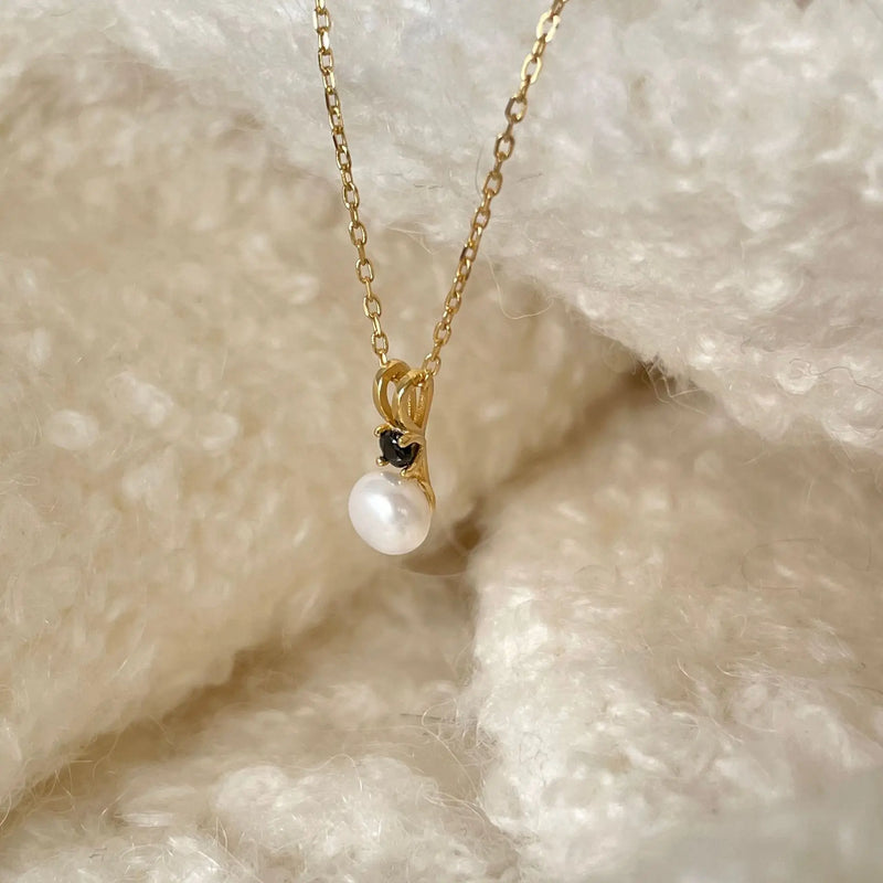 925 Silver Zircon Pearl Necklace Pendant for Lover Jewelry