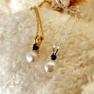 925 Silver Zircon Pearl Necklace Pendant for Lover Jewelry