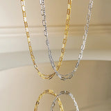 925 Silver Flash Bead Clavicle Chain Necklace Choker