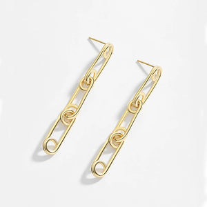 925 Silver Drop Earrings Long Chain Clip Jewelry Women