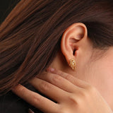 925 Silver Evil Eye Drop Earrings Tassel Hollow Zircon Stud Earrings