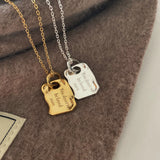 925 Silver English Name Letter Necklace Light Geometric Pendant