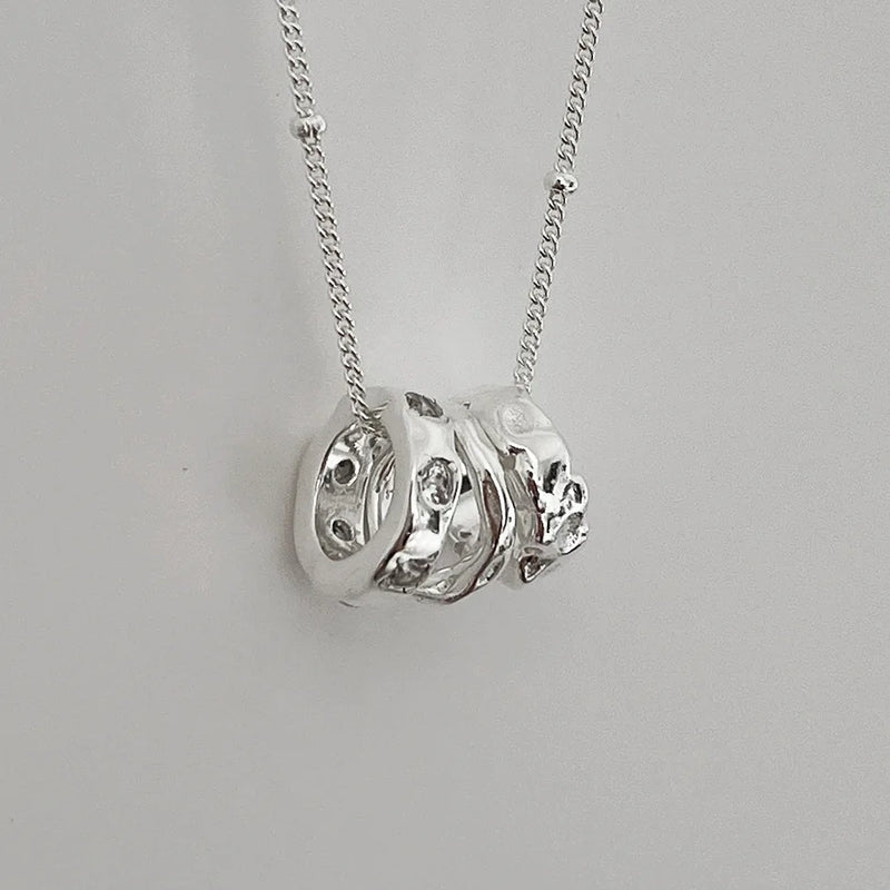 925 Silver Zircon Necklace Pendant Clavicle Chain For Women