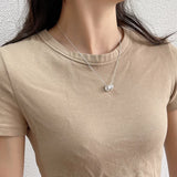 925 Silver Zircon Necklace Pendant Clavicle Chain For Women