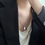 925 Silver Love Heart Letter Necklace Pendant Chain Women's Jewelry